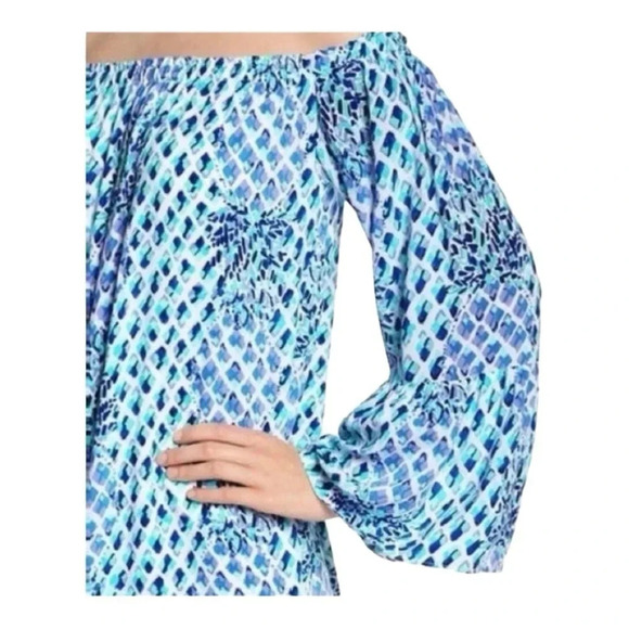 Lilly Pulitzer Nevie Off The Shoulder Dress Sz XS - Picture 7 of 11